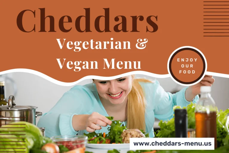 Cheddars Vegetarian menu